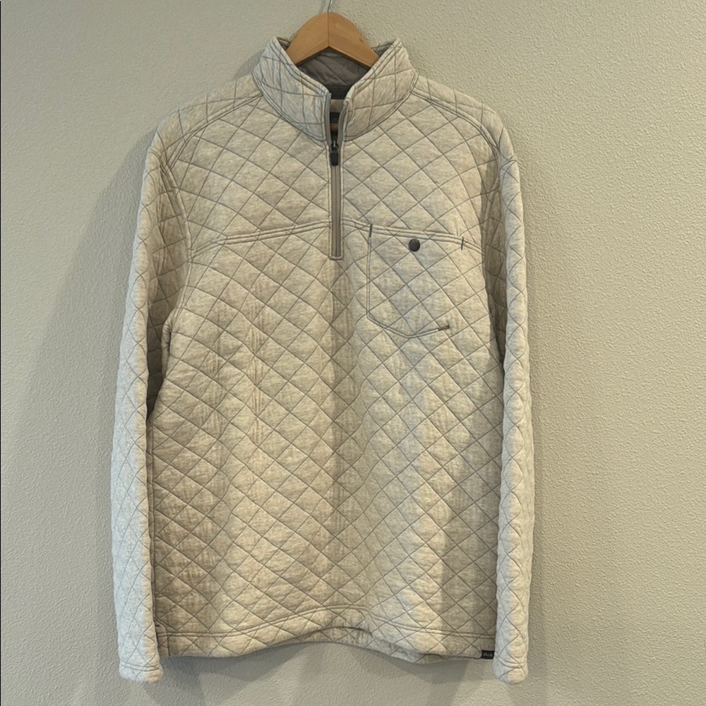 Eddie Bauer Cream Zip Up Sweater